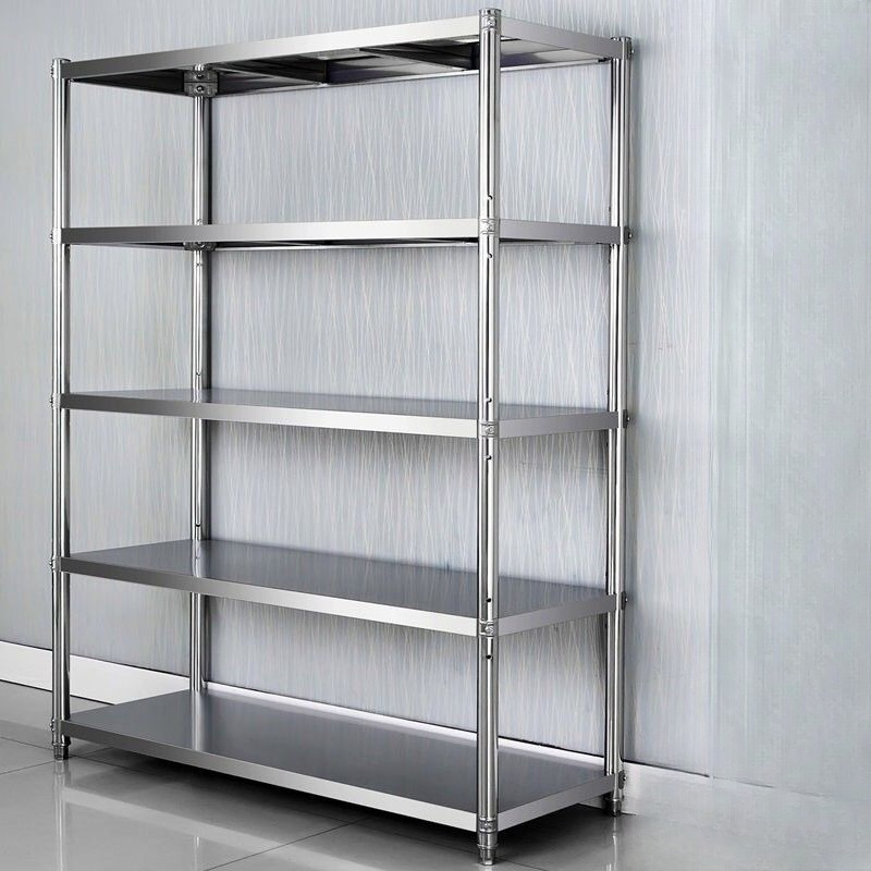 Commercial Kitchen Warehouse - 厚みのあるステンレス製の床から天井までのキッチン収納ラック、多層バルコニー棚、倉庫・商業用