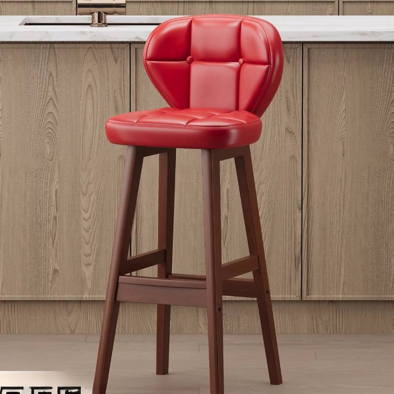 Commercial Kitchen Designer - 北欧の快適なバーチェアデザイン高級レッドレストランキッチンバーチェアモダンな布張りのシラアルタ家庭用家具