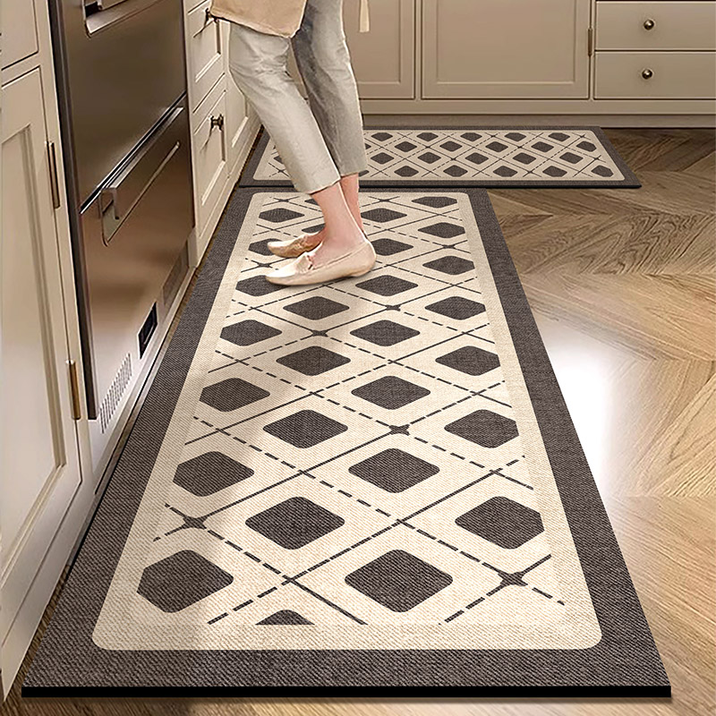 Commercial Kitchen Vinyl Flooring - キッチン用ラグ PVC防水ビニールカーペット ホームデコレーション ロングラグ 油汚れ防止 滑り止めフロアマット