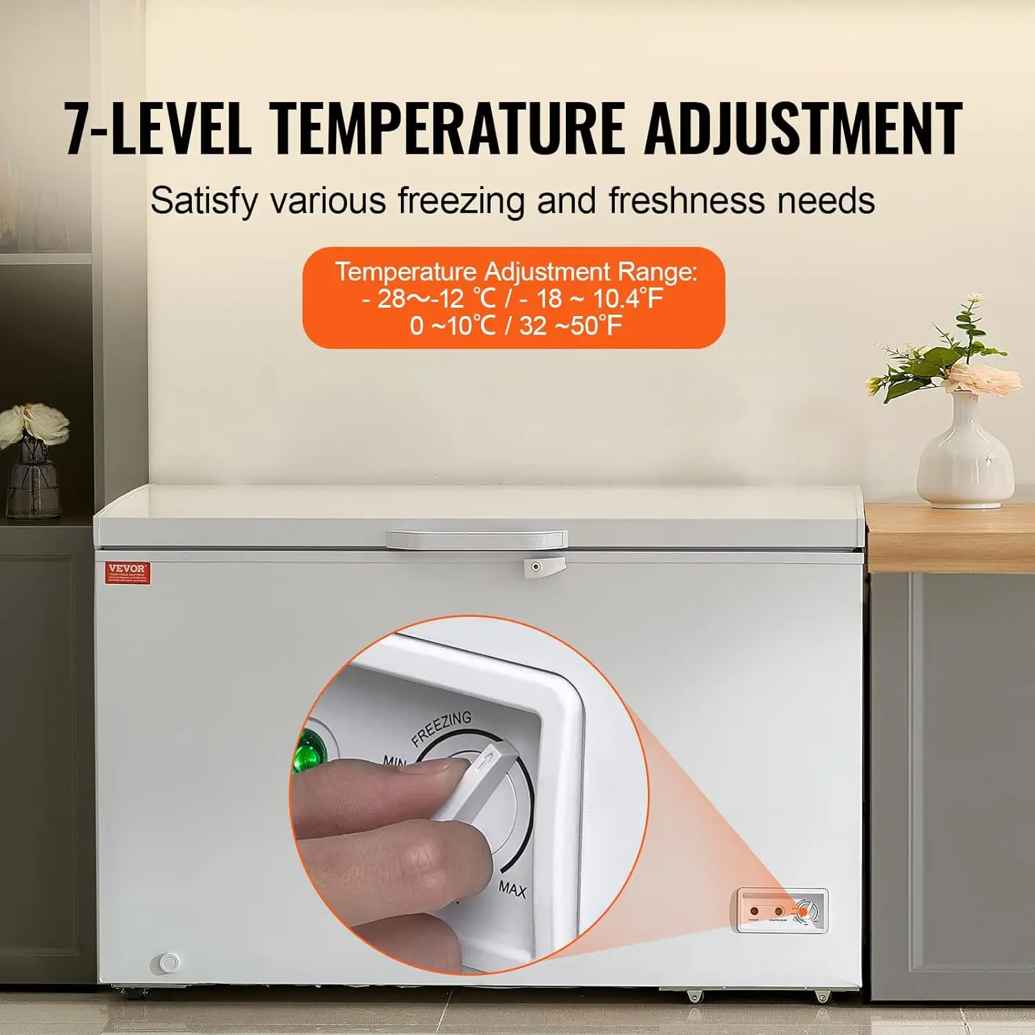 チェストフリーザー、12.8立方フィート/345リットル大型 - Commercial Chest Freezer のレビューと価格
