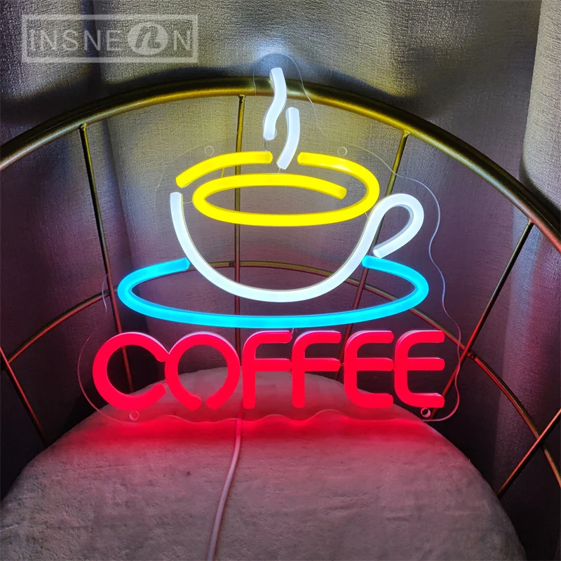 コーヒーカップデザインのネオンサイン、LEDウォールサイン、 - Commercial Kitchen Designer のレビューと価格