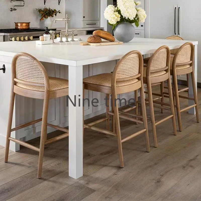 無垢材籐キッチンバーチェアアームチェアデザインサロンチェアハ - Commercial Kitchen Designer のレビューと価格